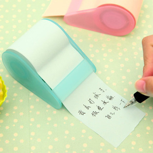 学校爆款创意可爱随心便利贴N次贴附胶带座可撕便签本学生留言记