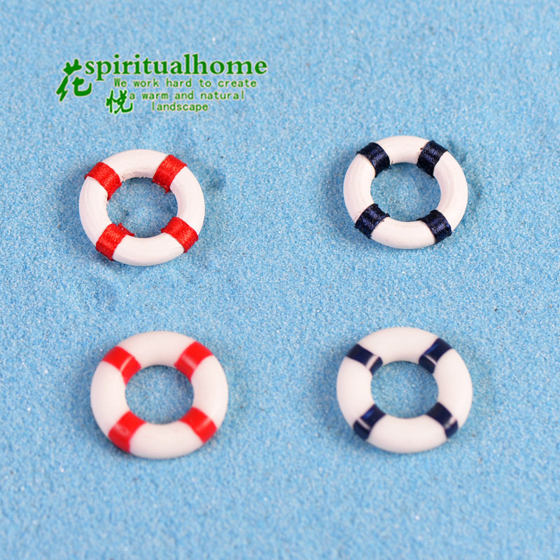 装潢配件地中海微景观创意绿植礼物小号游泳圈救生圈装饰摆件风格