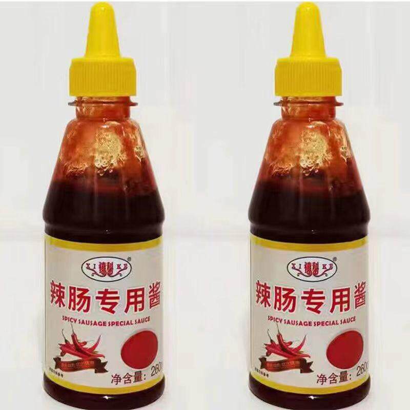 横山辣肠辣酱500克陜西风味小吃辣肠辣酱260克炸肠烤香肠辣椒酱小