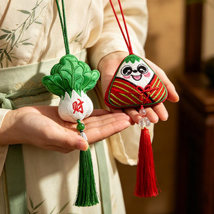 端午节万字节挂饰仿真花束门挂装饰艾草粽子香包成品入户门小挂件