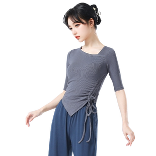舞蹈服女形体练功服春秋季现代舞中袖上衣成人中国古典舞教师服装