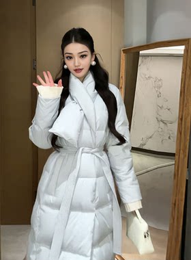 小众长款过膝仿皮草外套