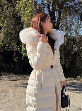 羽绒棉服女长款2024年冬