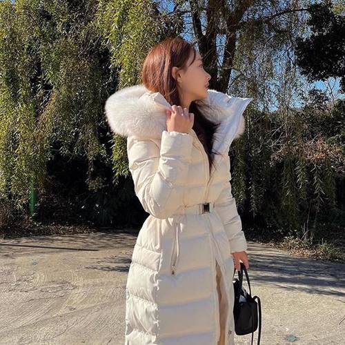 羽绒棉服女长款2024年冬