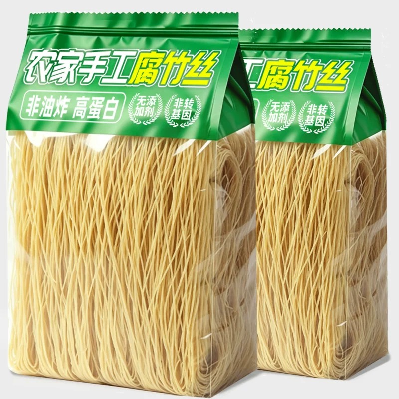 手工无添加腐竹丝非油炸豆腐丝皮云丝农家干货豆制品凉拌火锅含盐图片