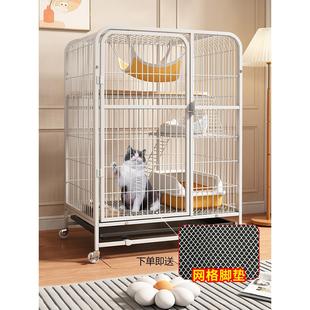 猫笼子猫别墅家用室内一体超大自由空间猫咪猫窝猫舍猫屋折叠大号