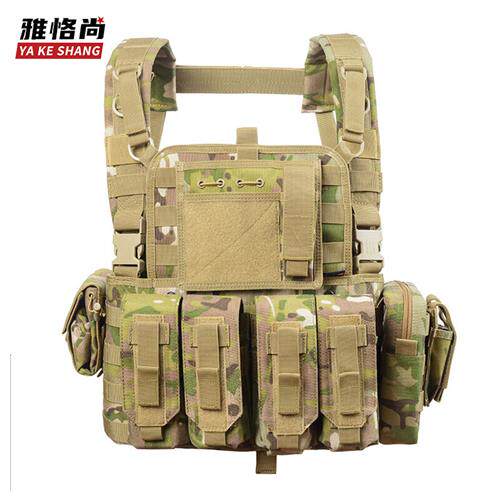 雅恪尚 多功能战术背心战术挂胸背心户外作训服 CP迷彩