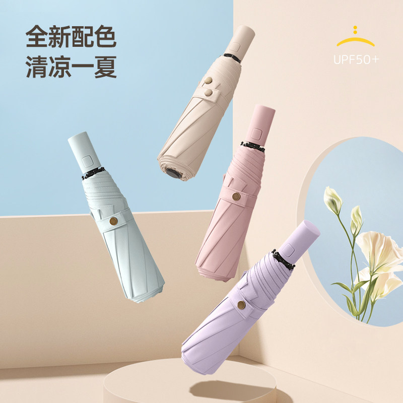 美度（MAYDU）全自动太阳伞三折伞黑胶防晒防紫外线晴雨两用M3035属于什么档次？