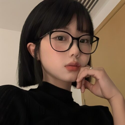 森蓝家眼镜女复古圆形黑框素颜神器方圆脸大脸装饰近视防蓝光镜架
