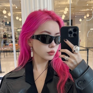 三分月光 潮酷街拍墨镜Y2K复古辣妹未来科技感骑行高级感太阳眼镜