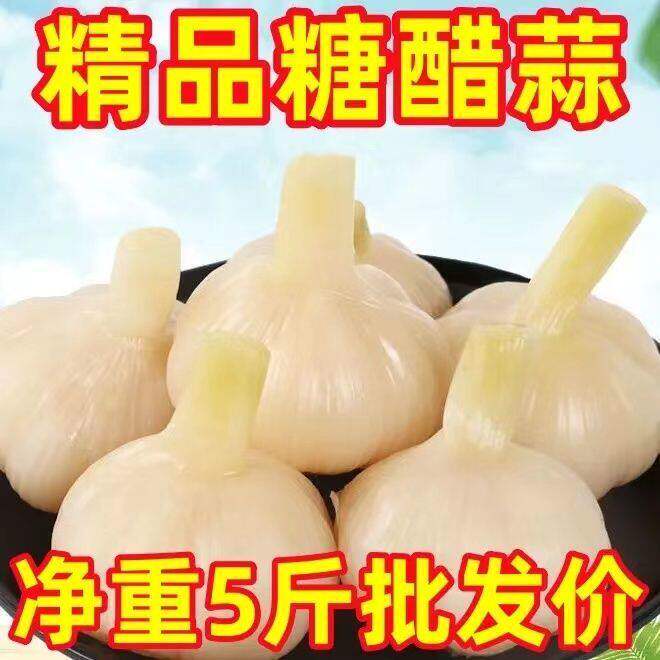 糖蒜糖醋大蒜自制农家甜蒜泡大蒜头腌制腌菜咸菜爽口下饭菜特产