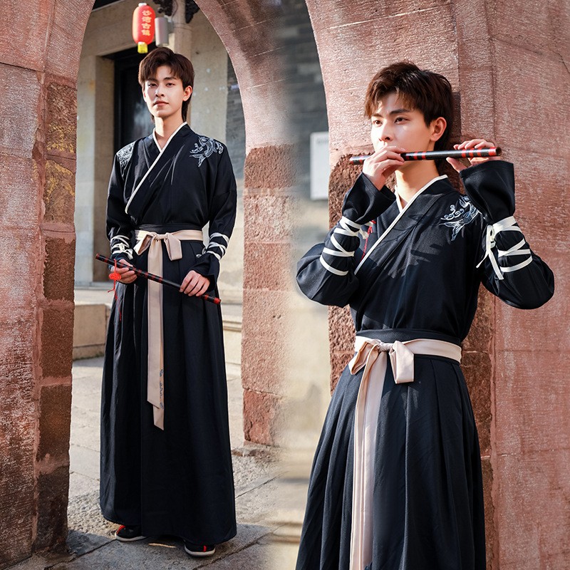 黑色系魏晋飘逸明制汉服