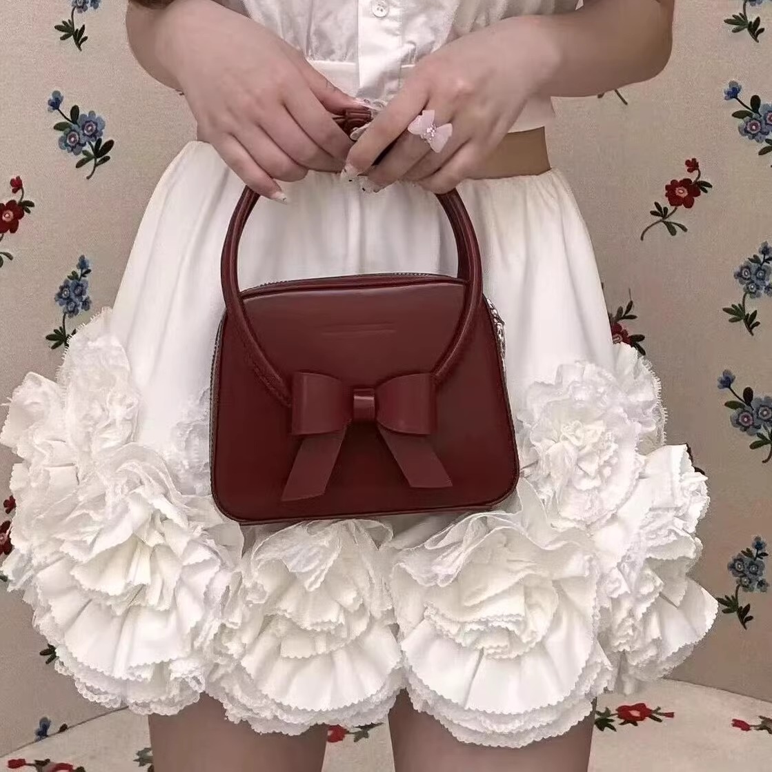 【高定版】shushu公主蓬蓬半身裙tong花朵装饰蓬蓬半身公主裙sst