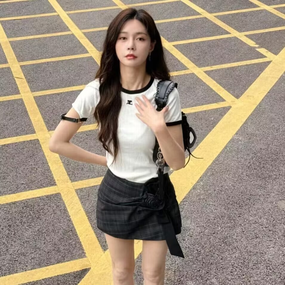 【正确版】Marchen立体玫瑰缎面花束短裤裙A字半身裙沈梦辰同款