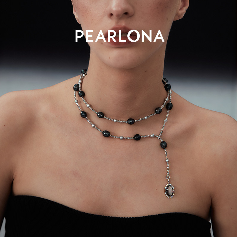 PEARLONA危险花园满天星巴洛克珍珠长项链锁骨链颈链女刘忻同款