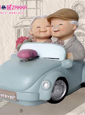 恩爱老人物摆件家居装饰工艺品客厅酒柜摆设闺蜜新婚礼品结婚礼物