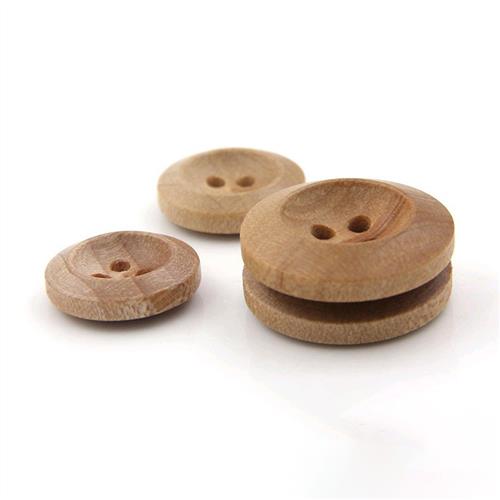 扣子专卖四眼原木色钮扣木头扣衬衫纽扣西装扣11.5-20mm