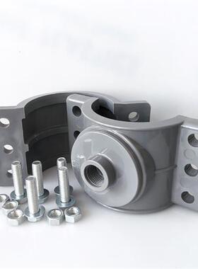 PVC管道快接鞍座50/63哈夫三通75/90110/225开口增接口抢修分水卡