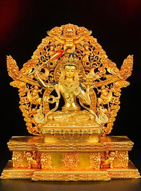 佛像坐台鎏金底座供奉台财神爷供桌供神台小型供台供佛座供台铜制