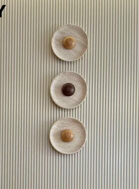 中古侘寂风餐厅民宿黄洞石圆形壁灯复古卧室床头过道楼梯氛围灯具