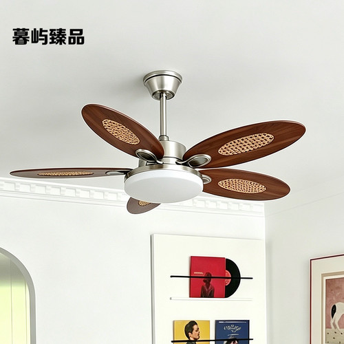 中古风吊扇灯包豪斯客厅卧室餐厅