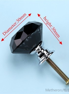 Crystal Glass Knobs Diamond Shape Design board Drawer Pull K