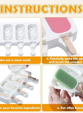 New Diamond Silicone Ice Cream Mold DIY Homemade Popsicle Mo