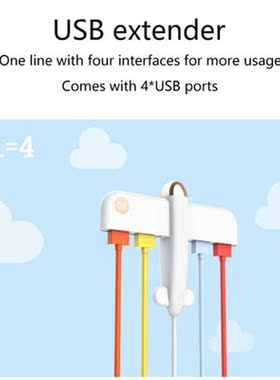 4 Ports USB 2.0 HUB Support Multiple USB Extensions, USB Spl