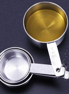 1 Set Measuring Cup Stackable Measuring Spoon Steel Home Kit