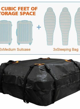 112X84X44cm Waterproof Car Roof Top Rack Carrier Cargo Bag L
