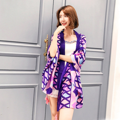 Women's Cotton hemp scarf silk scarf sunscreen beach