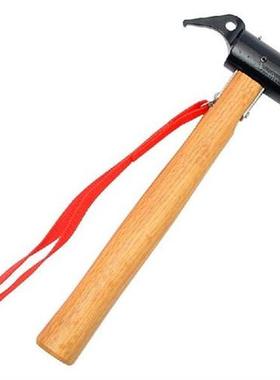 Hammer Brass Head Wooden Handle Nail Puller Outdoor Camping