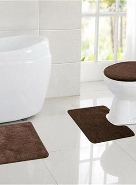 Toilet Seat Cover 3pc Bathroom Set Rug Contour Mat Toilet