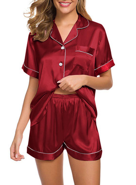 Satin Silk Pajamas for Women Summer Pyjamas Home Clothes Wom