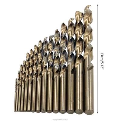 15Pcs/Set 1.5mm-10mm Cobalt High Speed Steel Twist Drill Bit