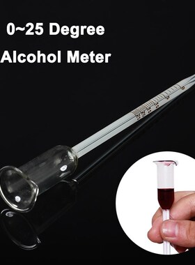 0 To 25 Degree Glass Wine Shaker Alcohol Meter Vinometer Cor