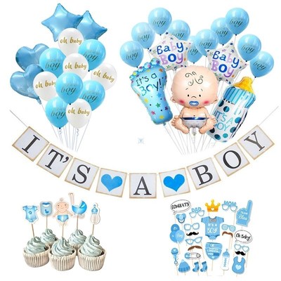 Baby Shower Banner Its A Boy/Girl Confetti Balloon Baby