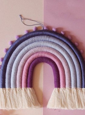 6 Layers Nordic Woven Rainbow Tapestry Home Decor Wall Hangi