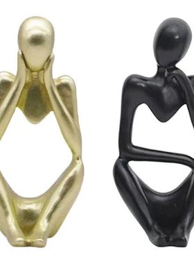 Resin Thinker Sculpture Statue Figurine Home Decor Artwork