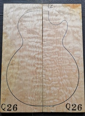 Quilted Maple Electric Guitar Electric Bass Body Veneer Two-