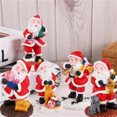 Mini Santa Ornaments Mini Santa Claus Resin Figurines