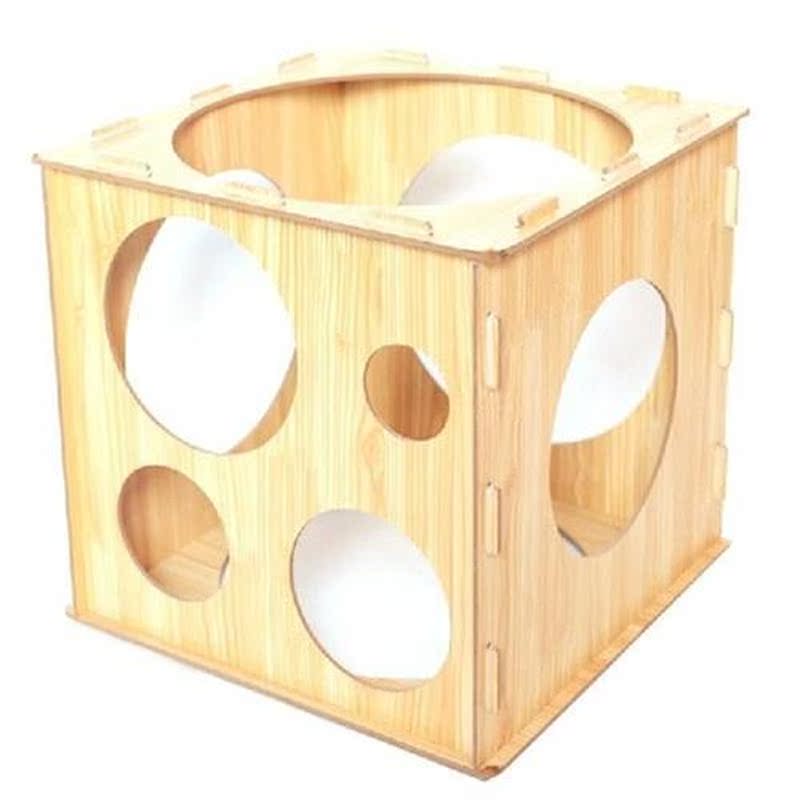9 Holes Balloon Sizer Box Wood Square Balloon Measurement
