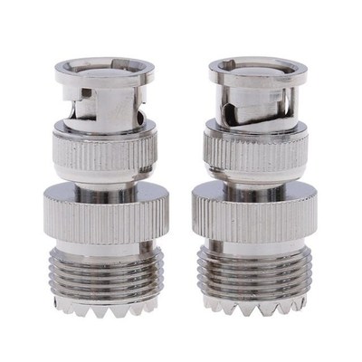 1pc BNC Male Plug To SO239 UHF Female Jack RF Coaxial Adapte