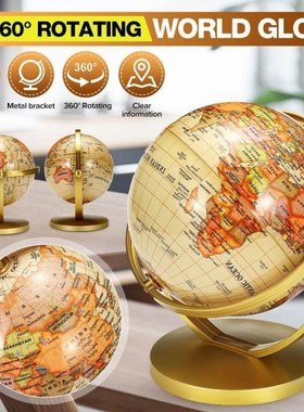 World Globe Map Globe for Home Table Desk Ornaments Gift Off