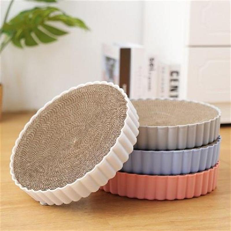 2 In1 Cats Scratching Board Round Scratcher Pad Kitten