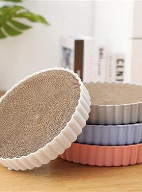 2 In1 Cats Scratching Board Round Scratcher Pad Kitten