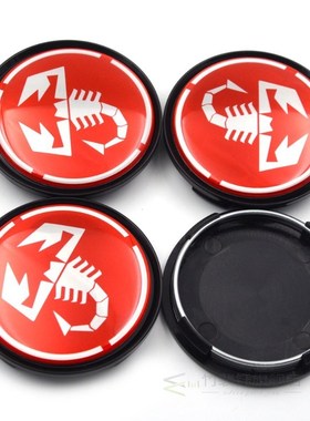 4pcs 63mm Red Scorption Wheel Center Caps Emblem Badge Car C