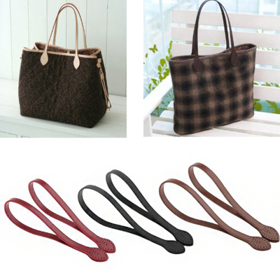 1 Pair 60cm Bag Strap Luxury Designer PU Leather Bag Handle