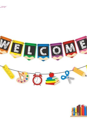 Birthday Banner Flag Welcome Bunting Hanger Door Sign for Ba
