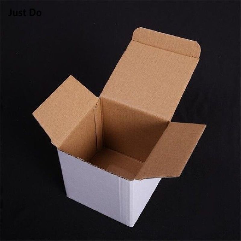 10cm White Corrugated shipping boxes 20pcs blank Packaging